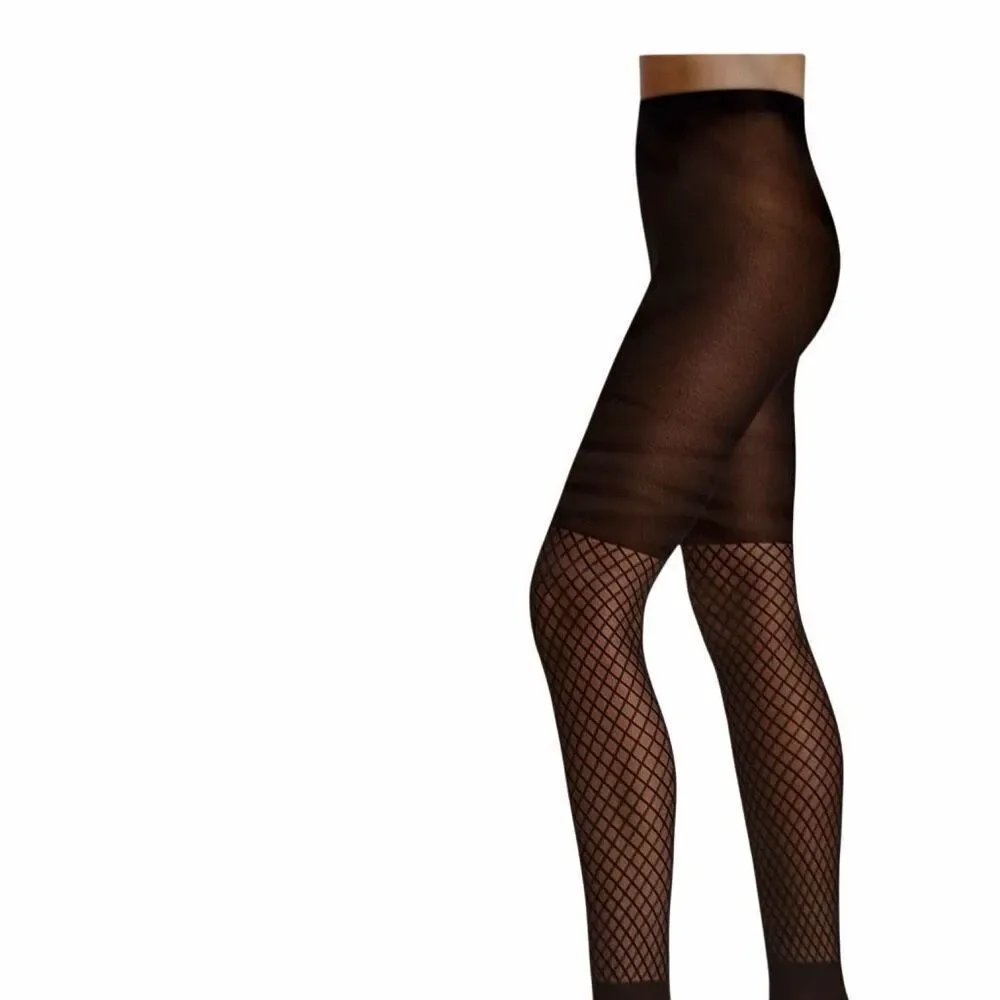 NWT Wolford Intense Net Tights Black Over-the-Knee Effect Style 14719 XS